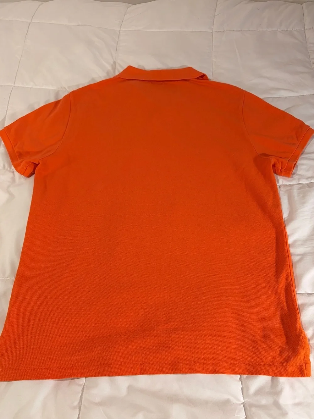 Men’s Polo Ralph Lauren Orange Short Sleeve Piqué Polo Shirt Custom Slim Fit